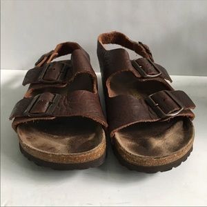 Birkenstock Milano- Brown oiled leather